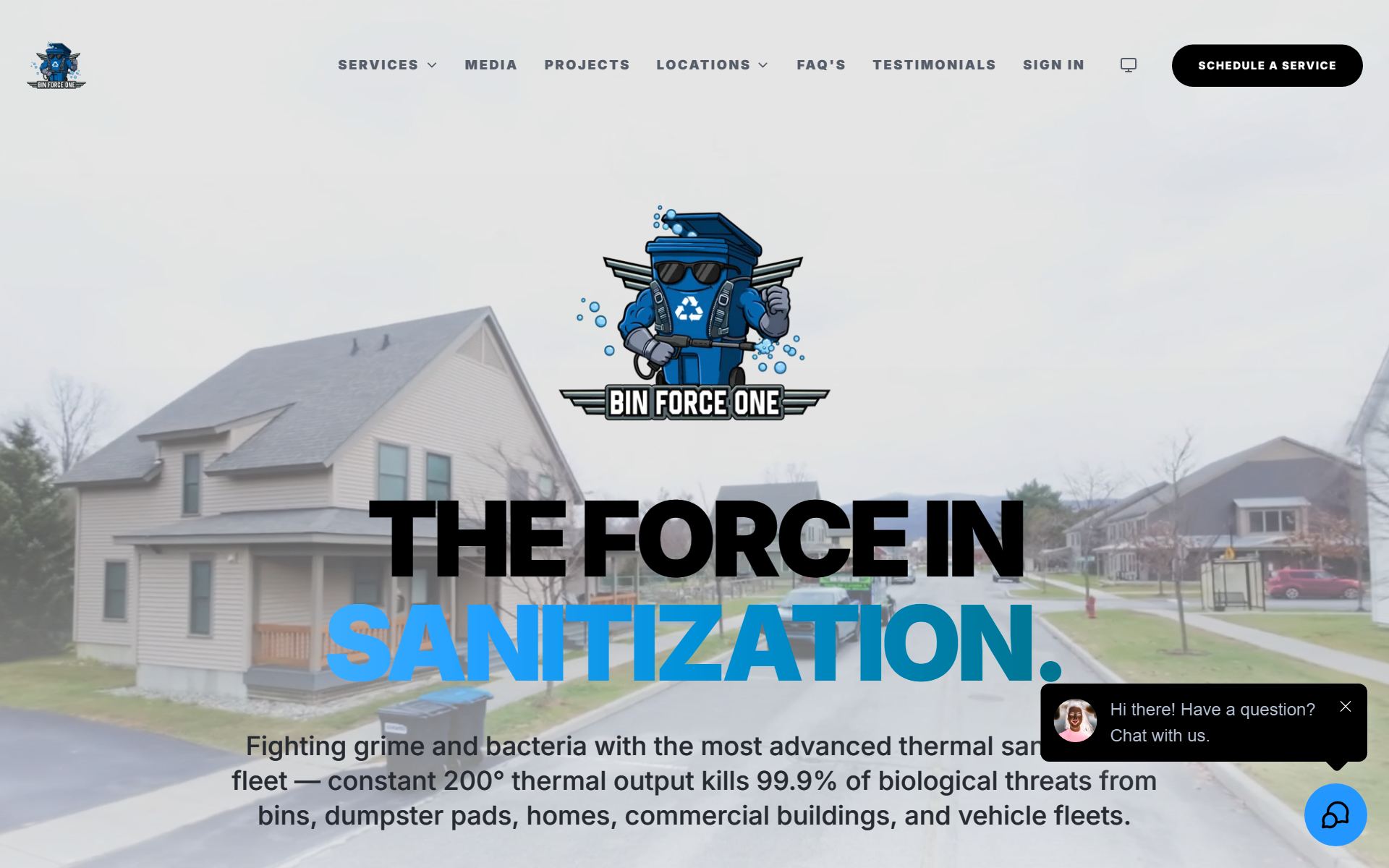 Bin Force One website preview