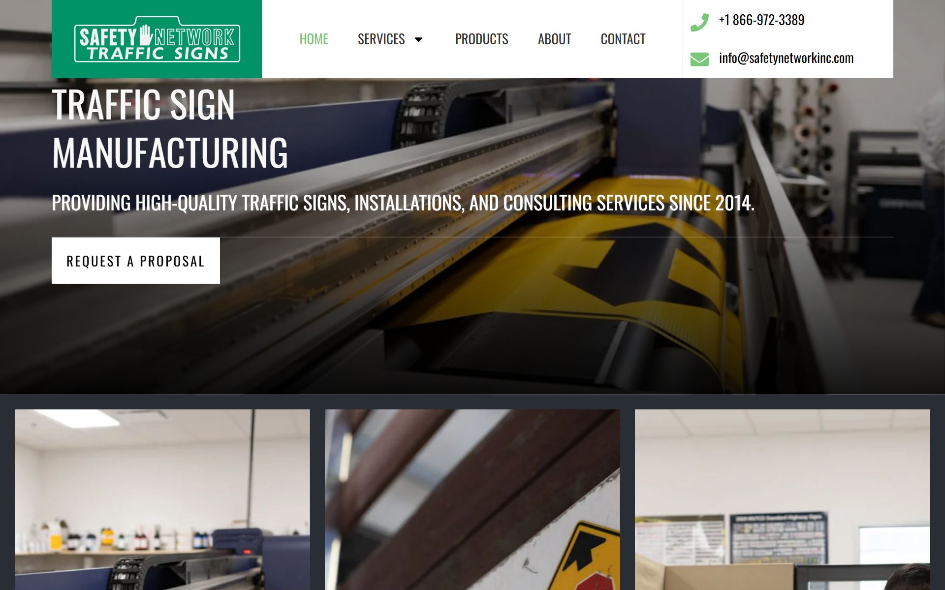 Safety Network Signs website preview