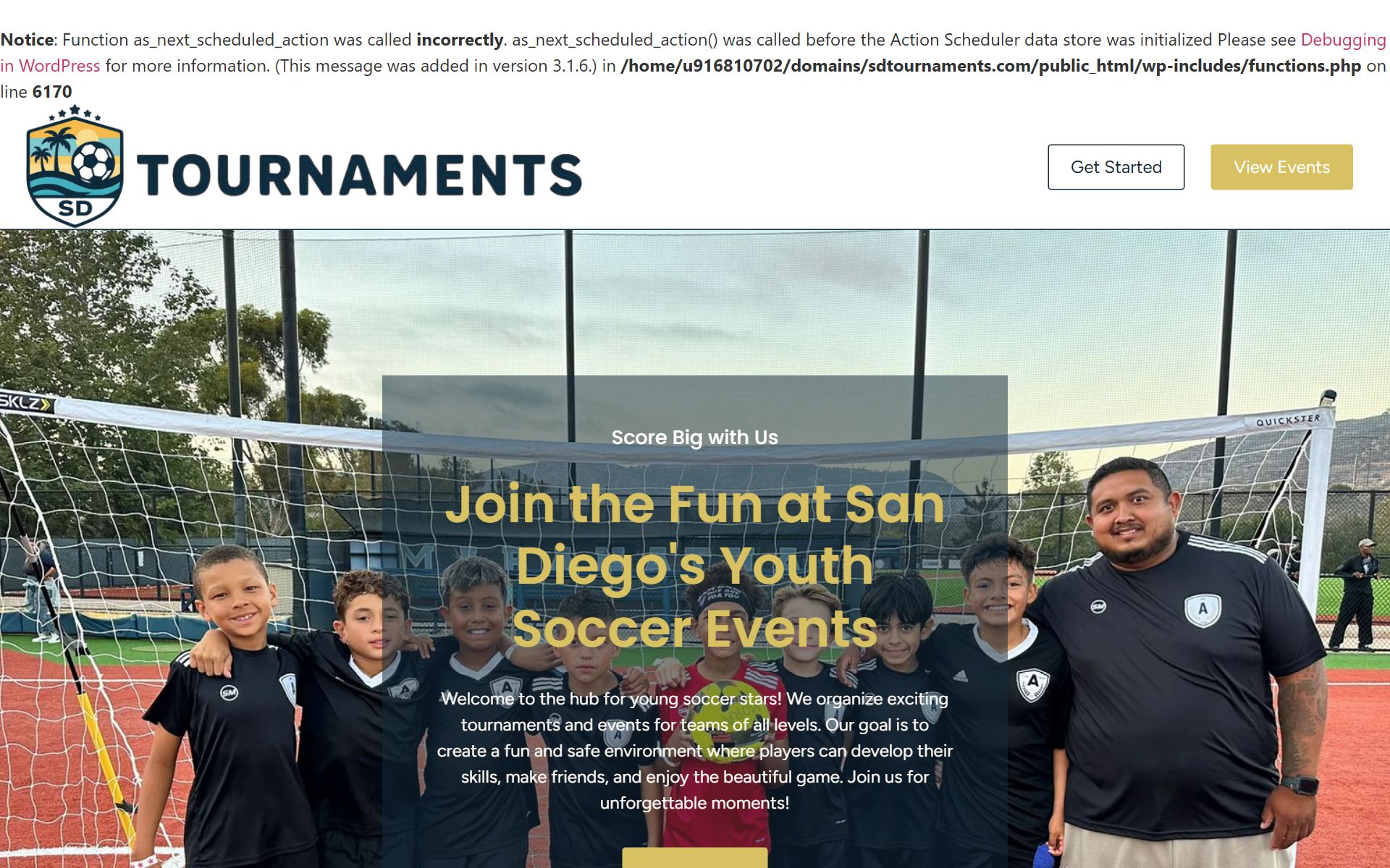 SD Tournaments website preview