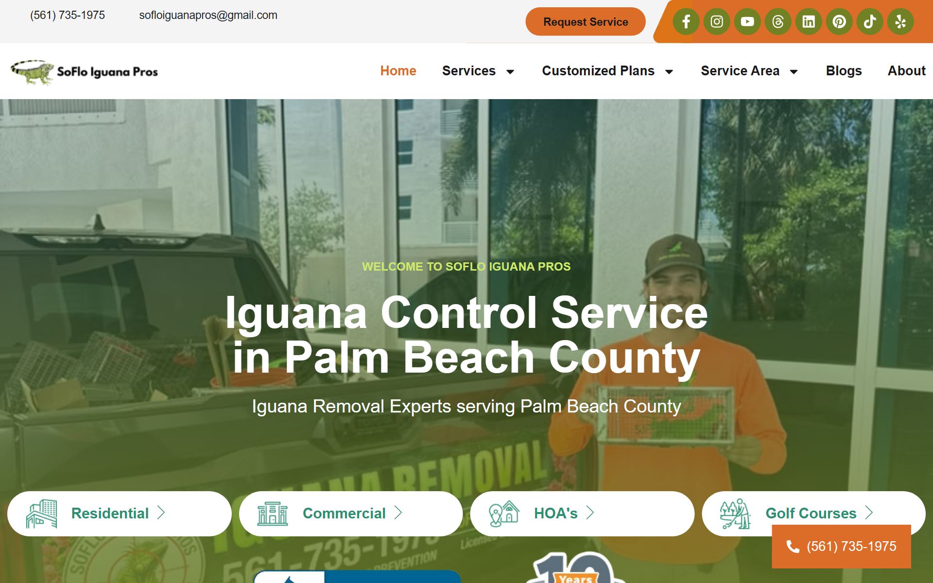 SoFlo Iguana website preview