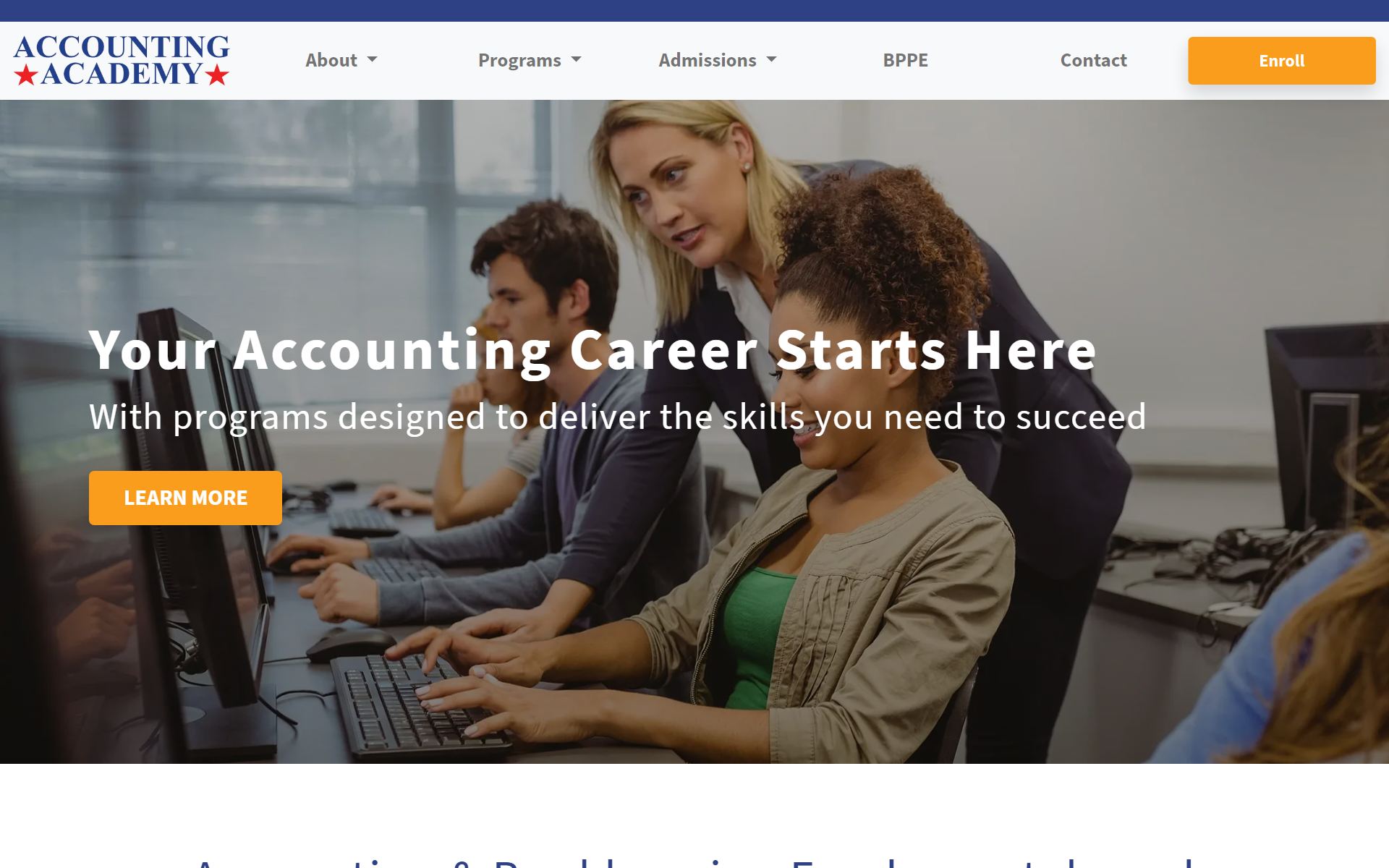 The Accounting Academy website preview