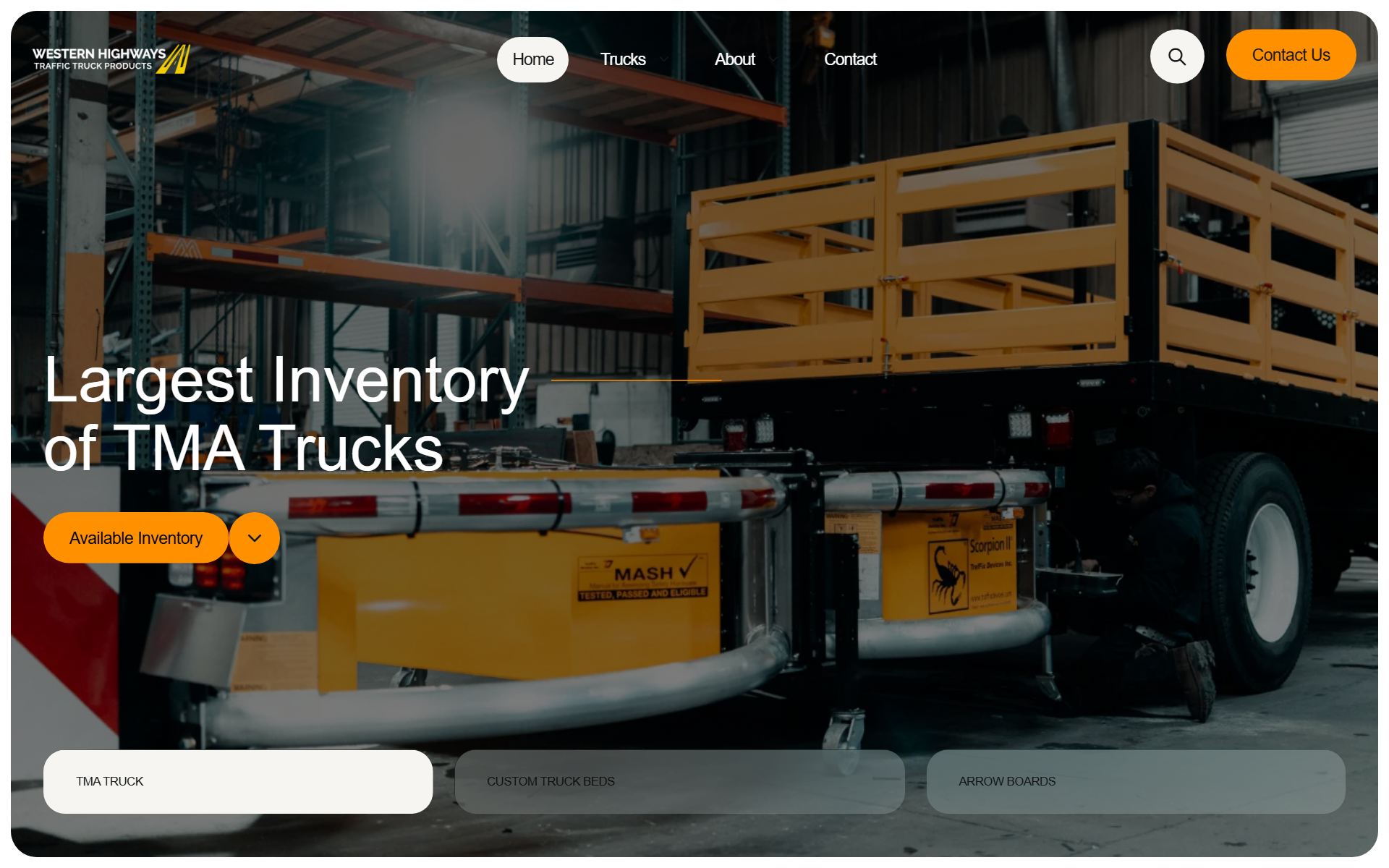TMA Crash Trucks website preview