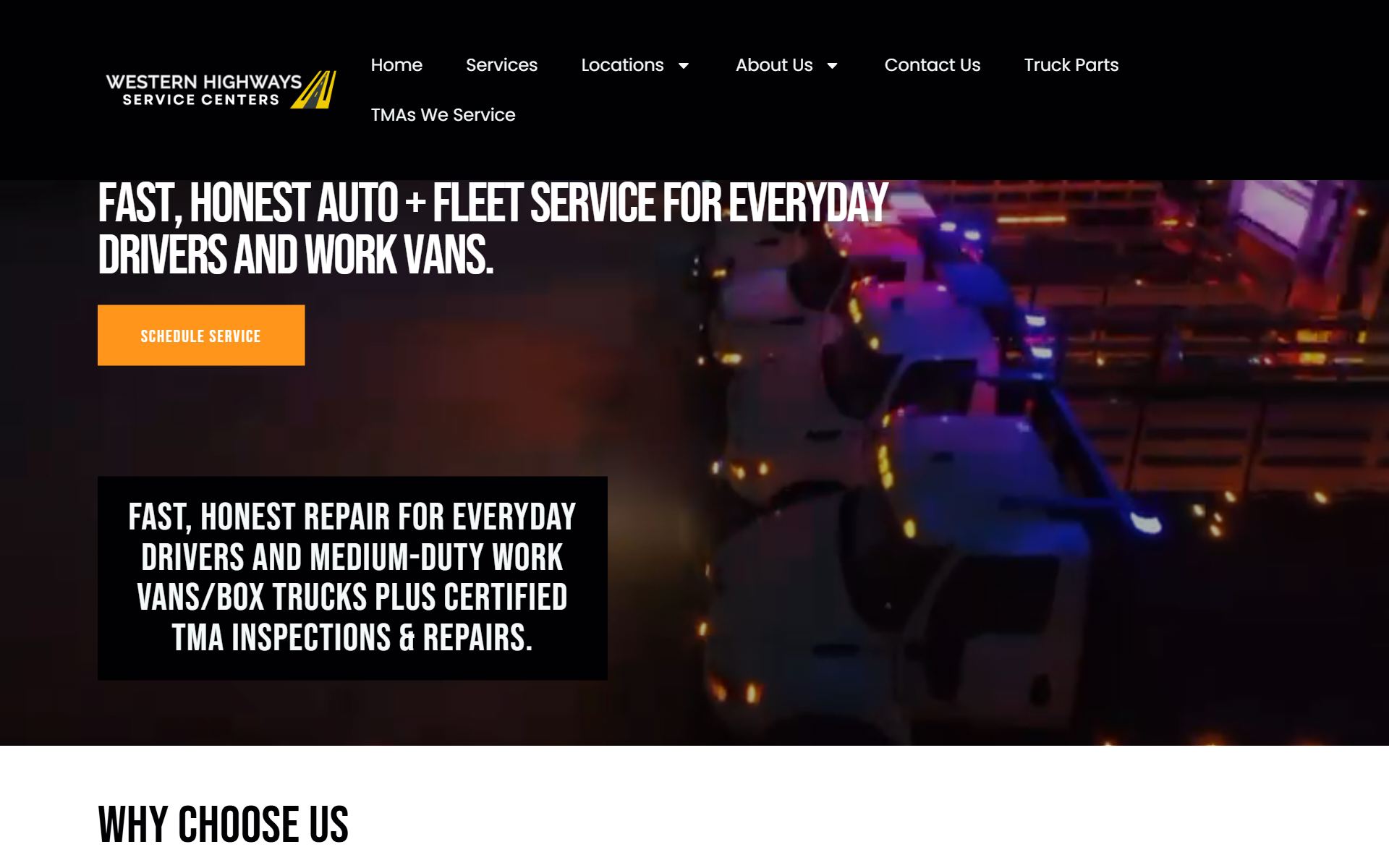 WH Trucks website preview